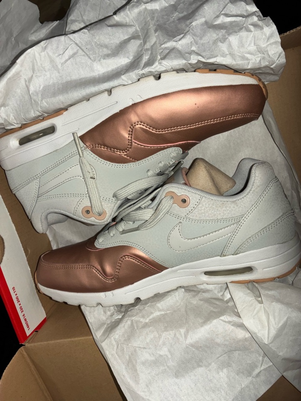Nike Women's Sneakers in Metallic Copper & Light Gray
